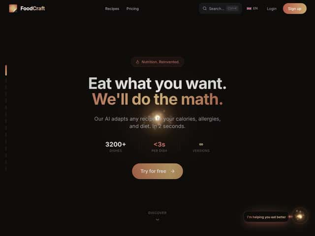 FoodCraft interface