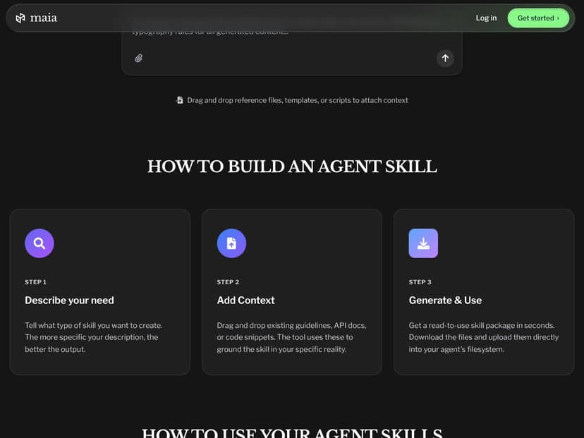 Free Agent Skill Builder interface