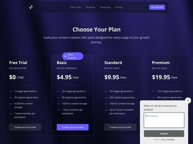 Gensform | AI Brand Builder (Beta) interface