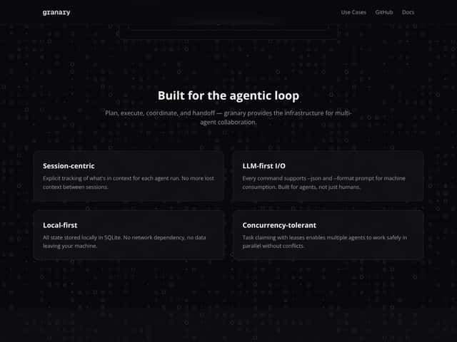 Granary by Speakeasy interface