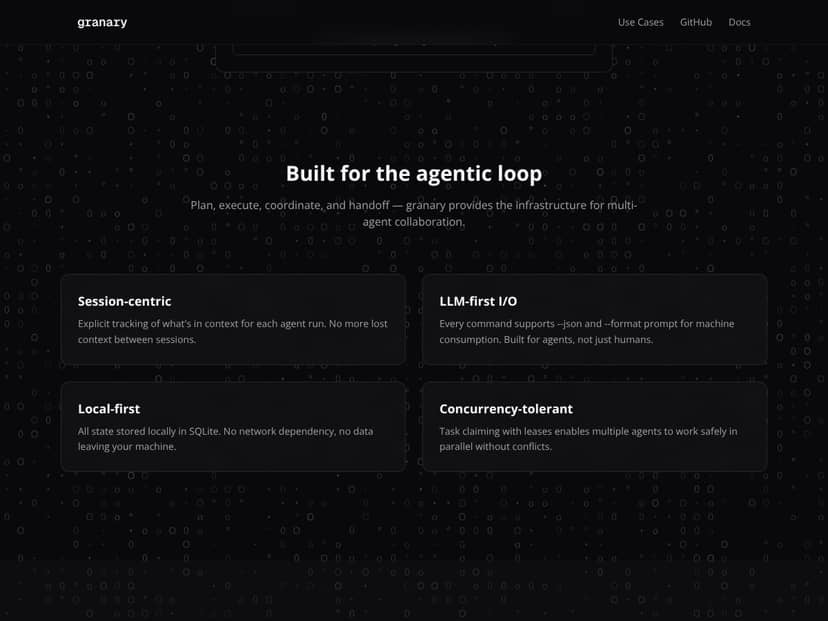 Granary by Speakeasy interface