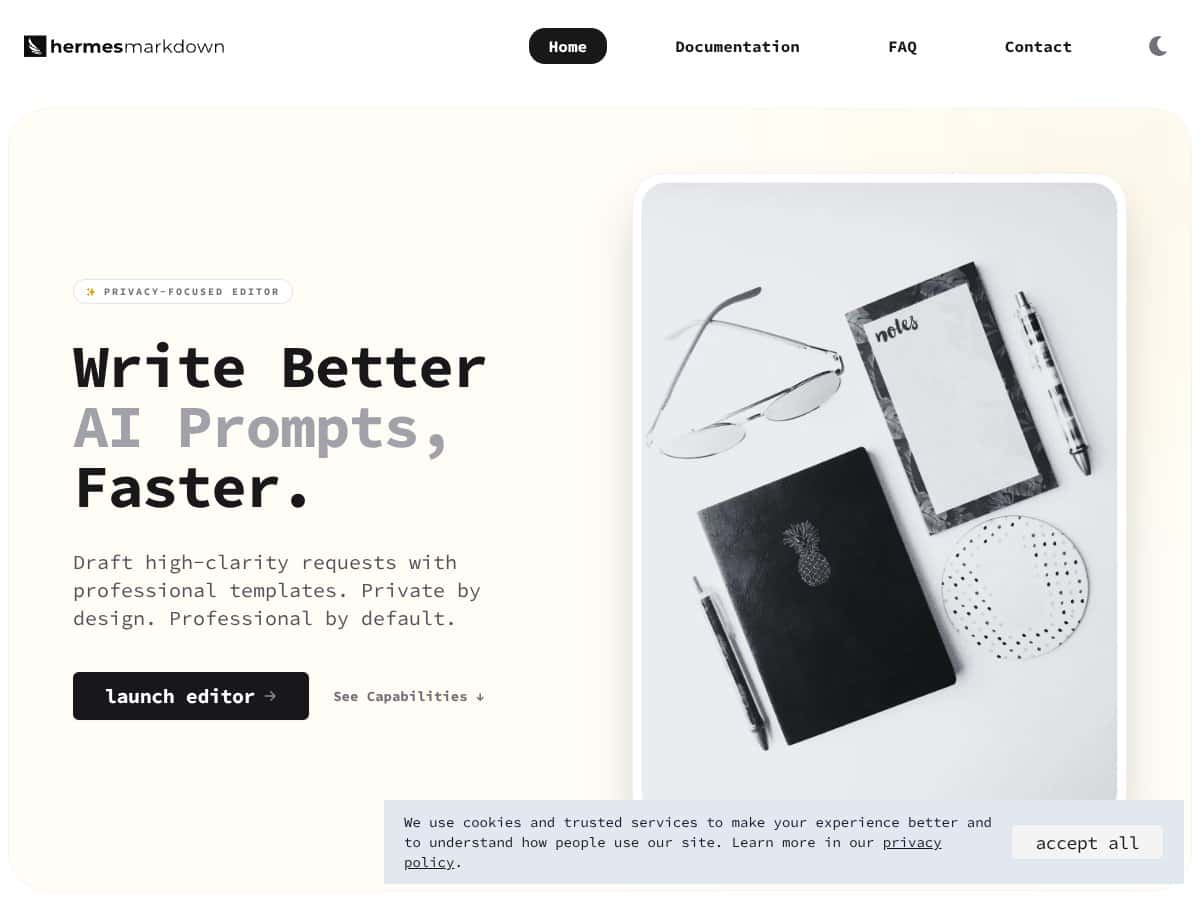 Hermes Markdown screenshot