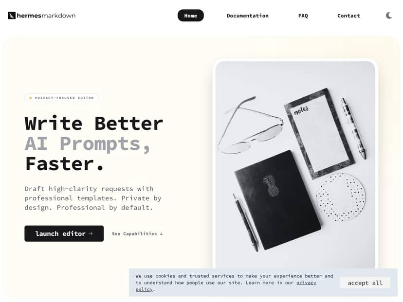 Hermes Markdown screenshot