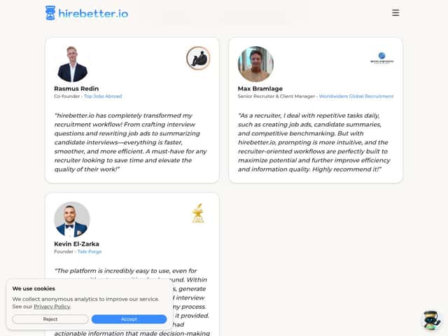 hirebetter.io interface
