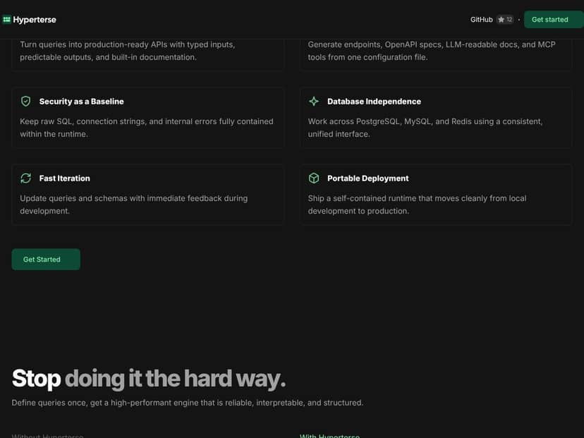 Hyperterse interface