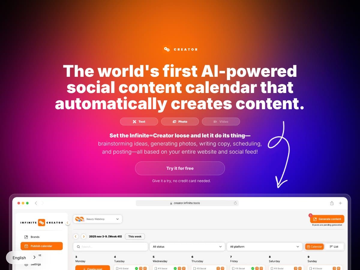 Infinite∞Creator screenshot