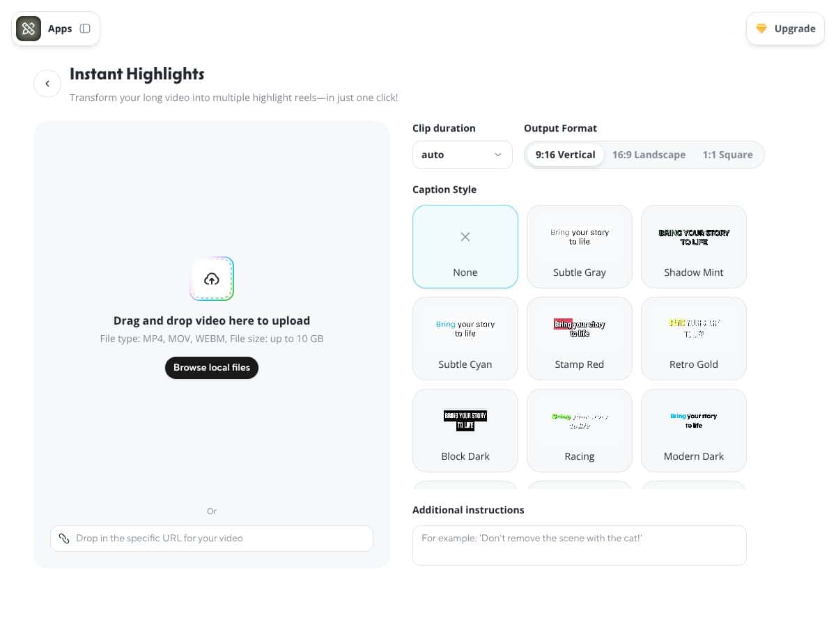 Instant Highlights V2 by Heygen screenshot