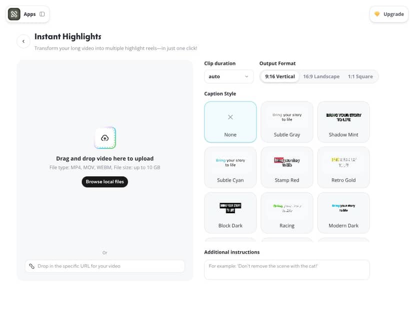 Instant Highlights V2 by Heygen screenshot