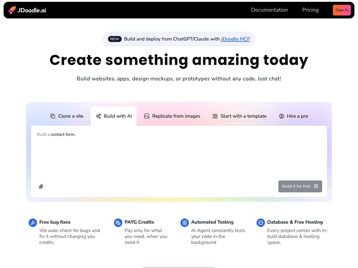 JDoodle.ai MCP screenshot