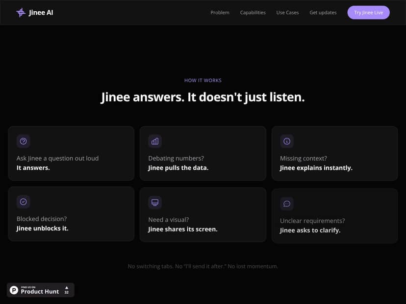 Jinee AI interface