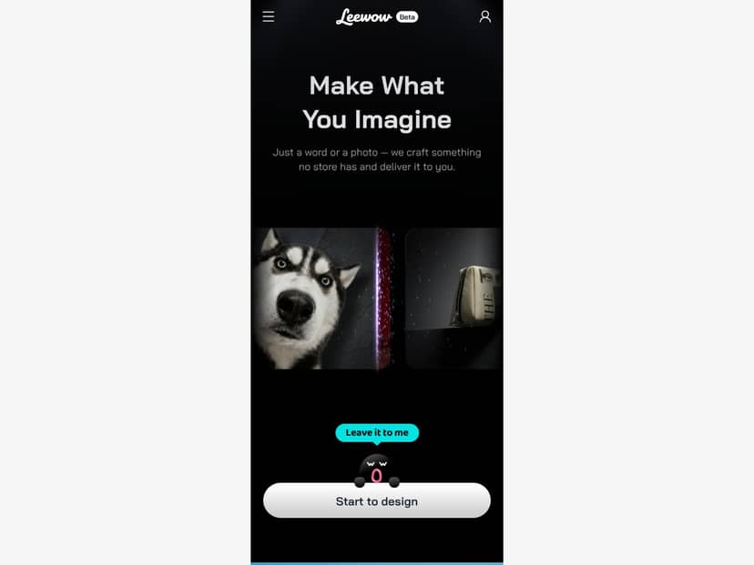 Leewow - AI Product Creation Agent interface