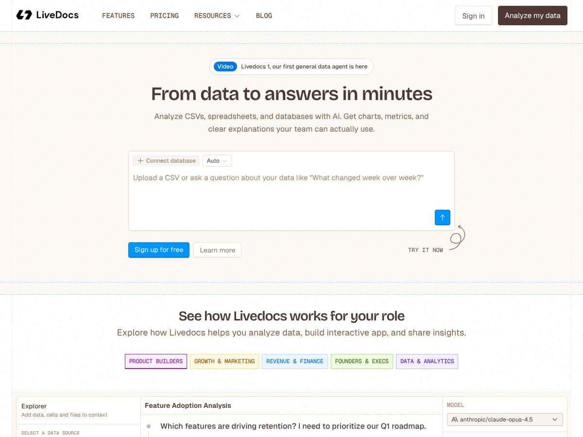 Livedocs screenshot