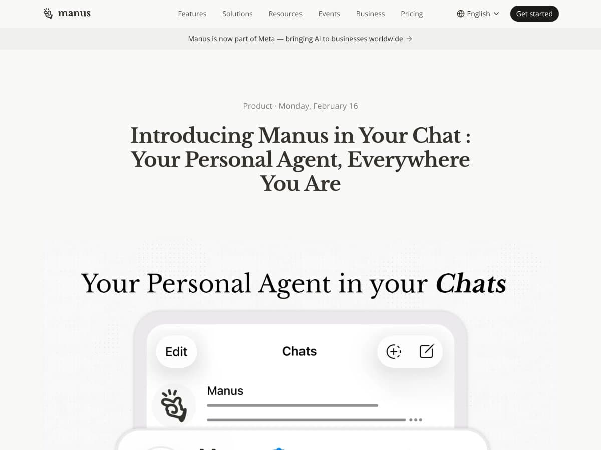 Manus Agents for Telegram screenshot