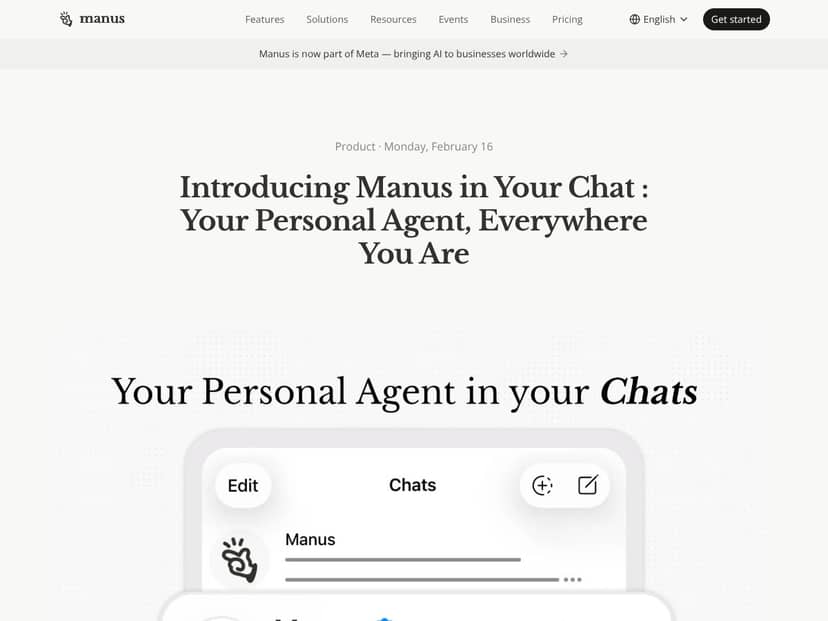 Manus Agents for Telegram screenshot