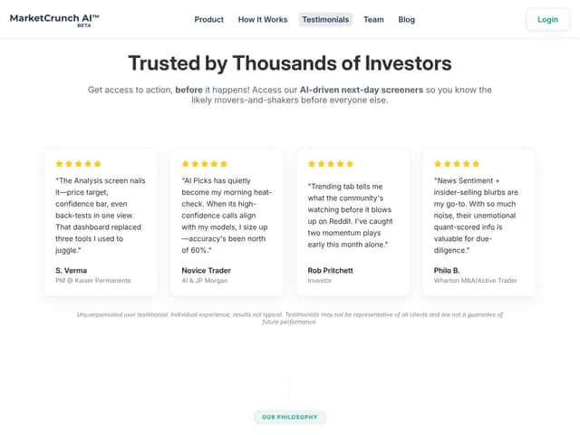 MarketCrunch AI interface
