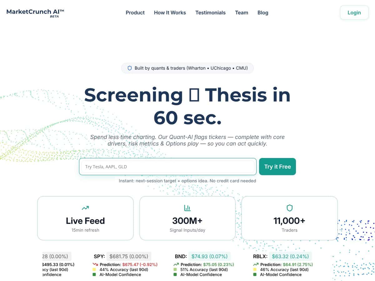 MarketCrunch AI screenshot