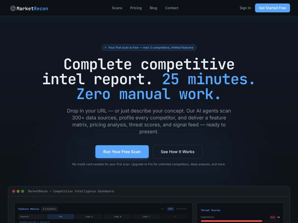 MarketRecon screenshot