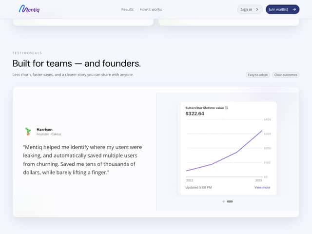Mentiq interface