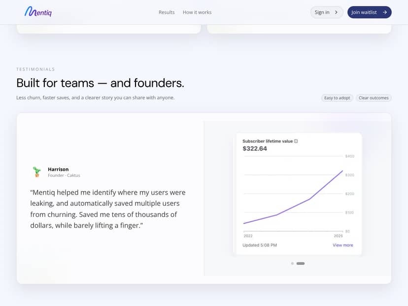 Mentiq interface