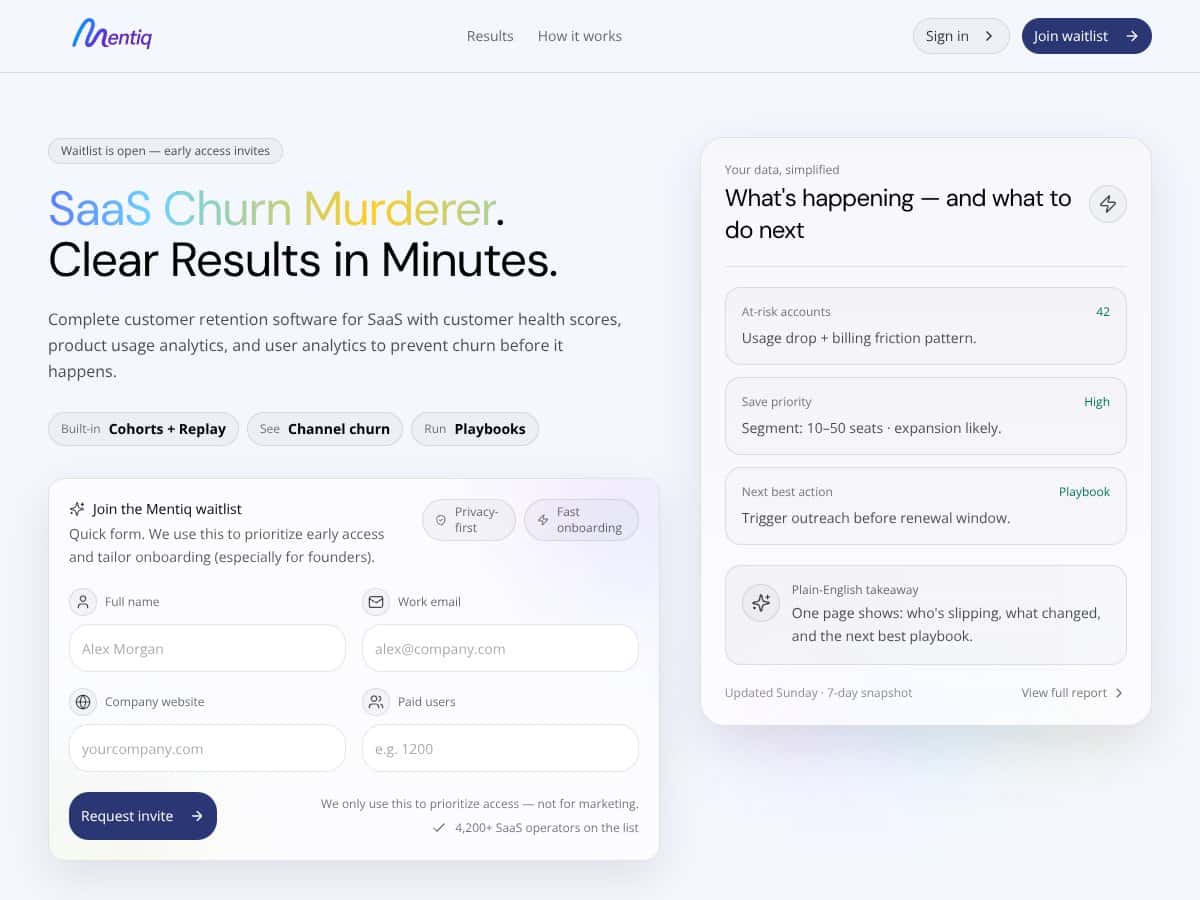 Mentiq screenshot