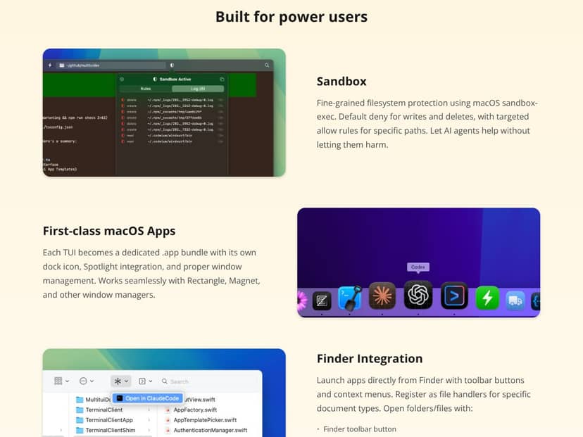 Multitui interface