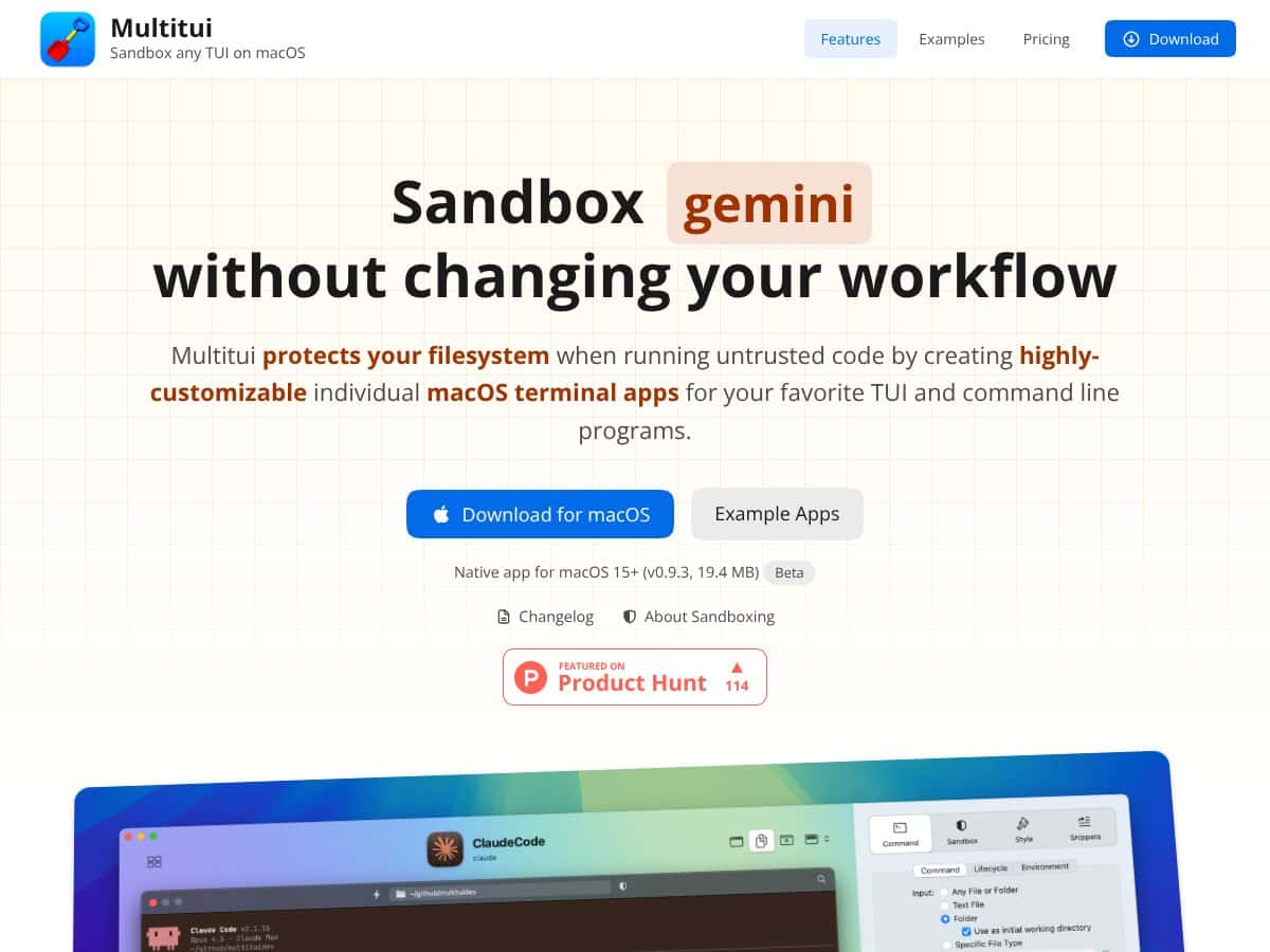 Multitui screenshot