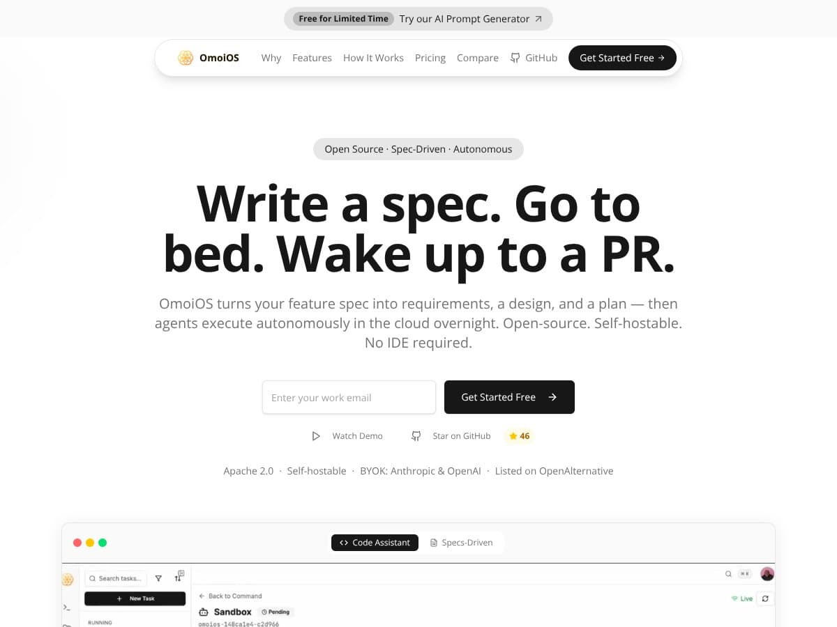 OmoiOS screenshot