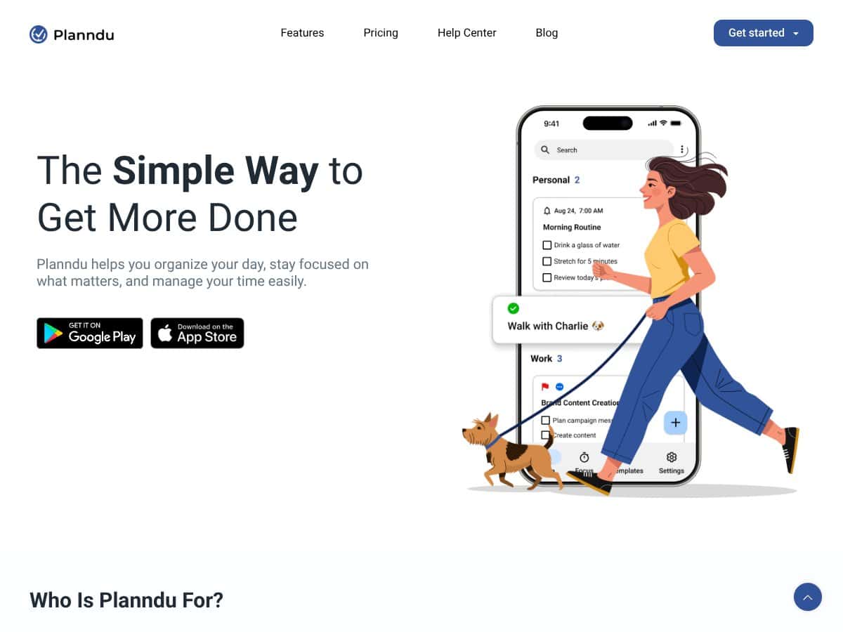 Planndu screenshot