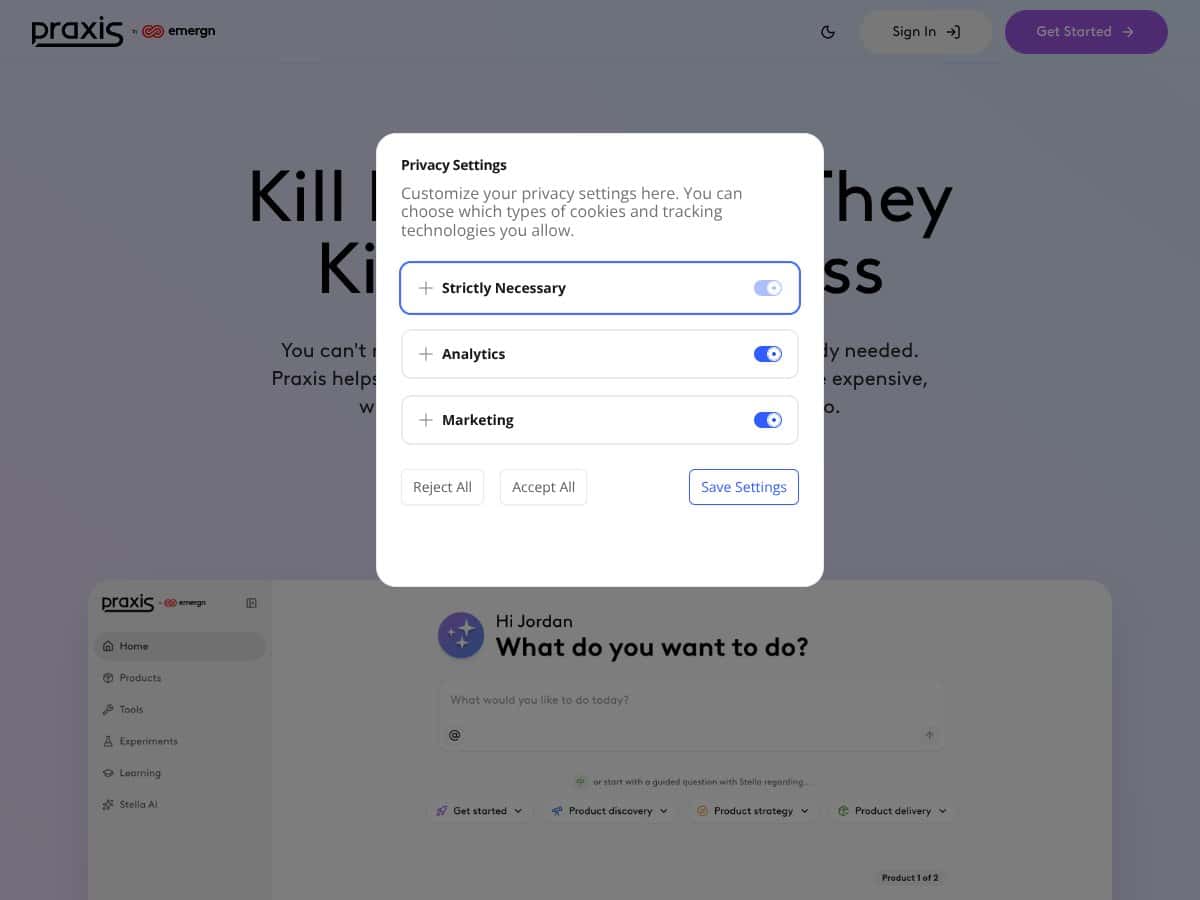 Praxis by Emergn screenshot