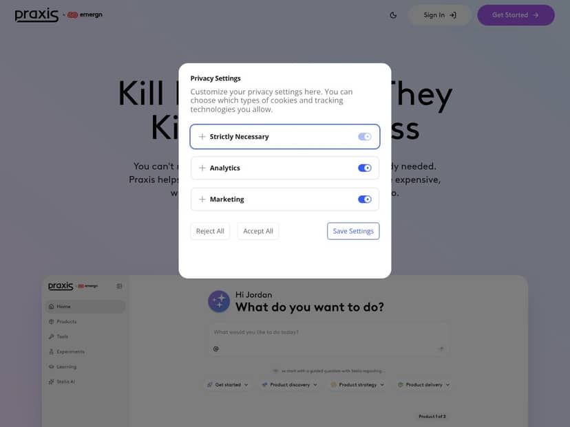 Praxis by Emergn screenshot