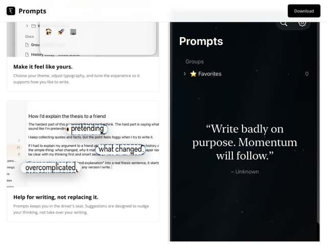 Prompts interface