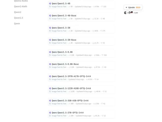 Qwen3.5 Small interface