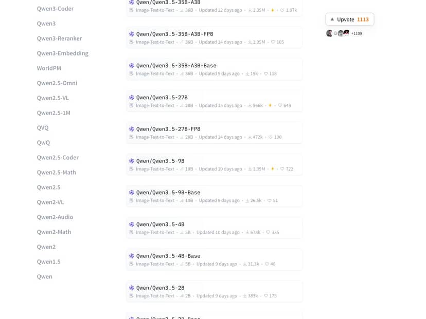 Qwen3.5 Small interface
