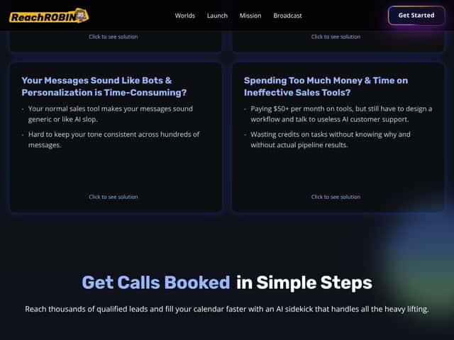 ReachRobin - No More OUCHreach interface