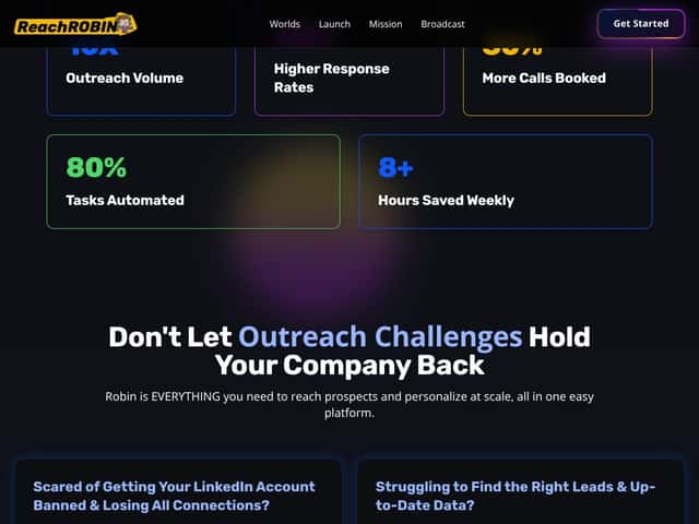 ReachRobin - No More OUCHreach interface