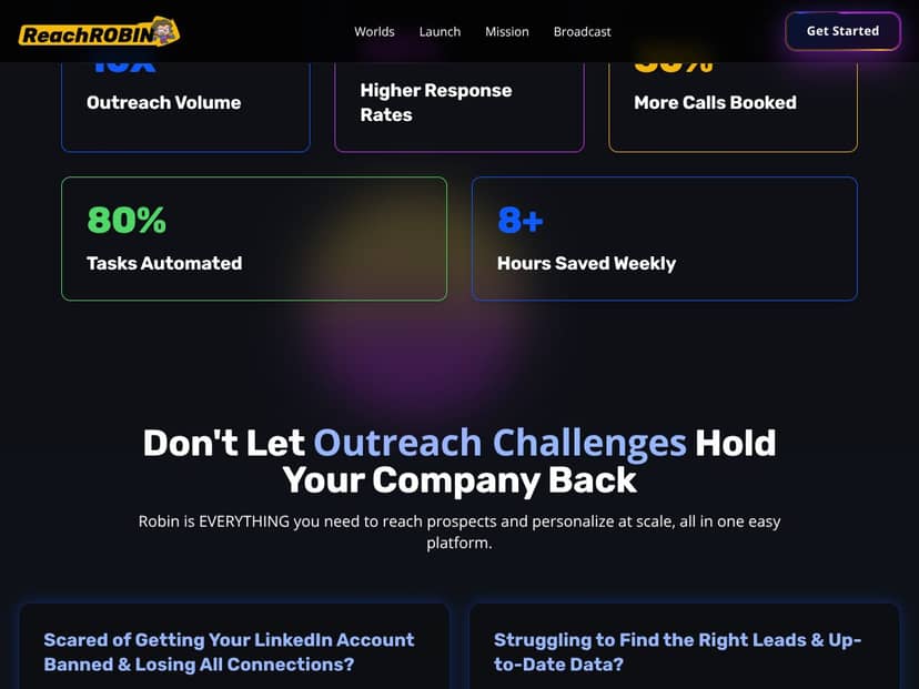 ReachRobin - No More OUCHreach interface