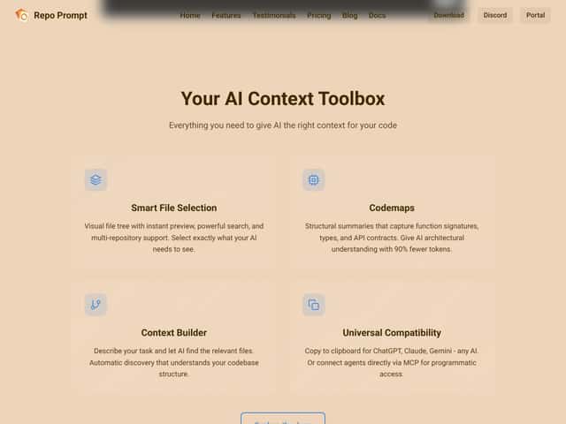 Repo Prompt interface