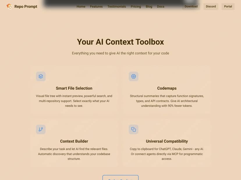 Repo Prompt interface