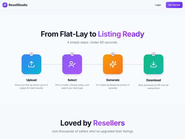 ResellStudio interface