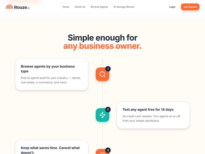 Rouze.ai interface