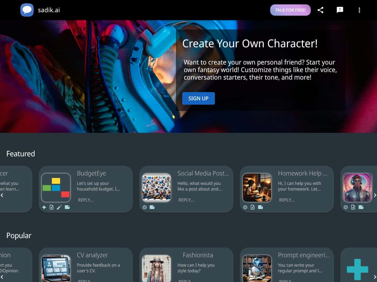 sadik.ai screenshot