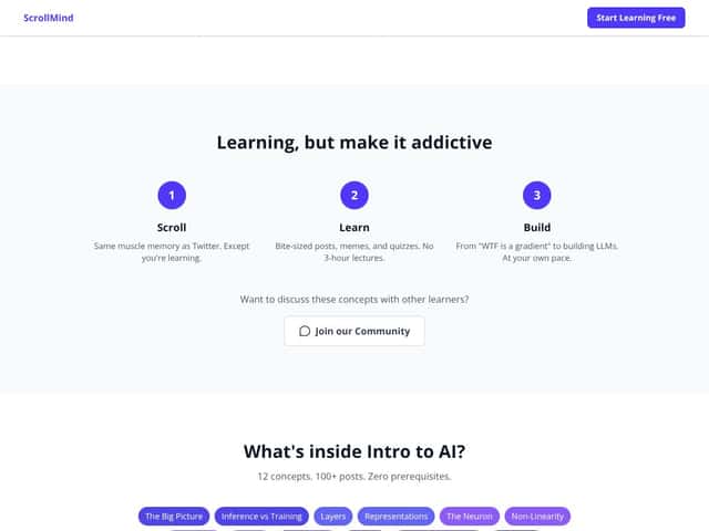 ScrollMind interface