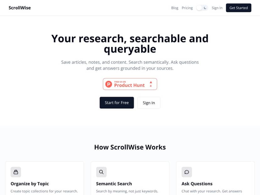 ScrollWise AI screenshot