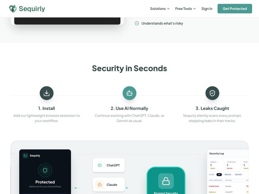 Sequirly interface