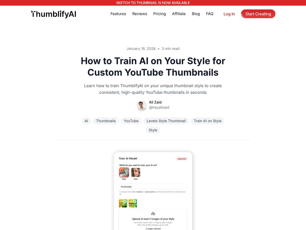 Train Custom AI on Face & Style screenshot