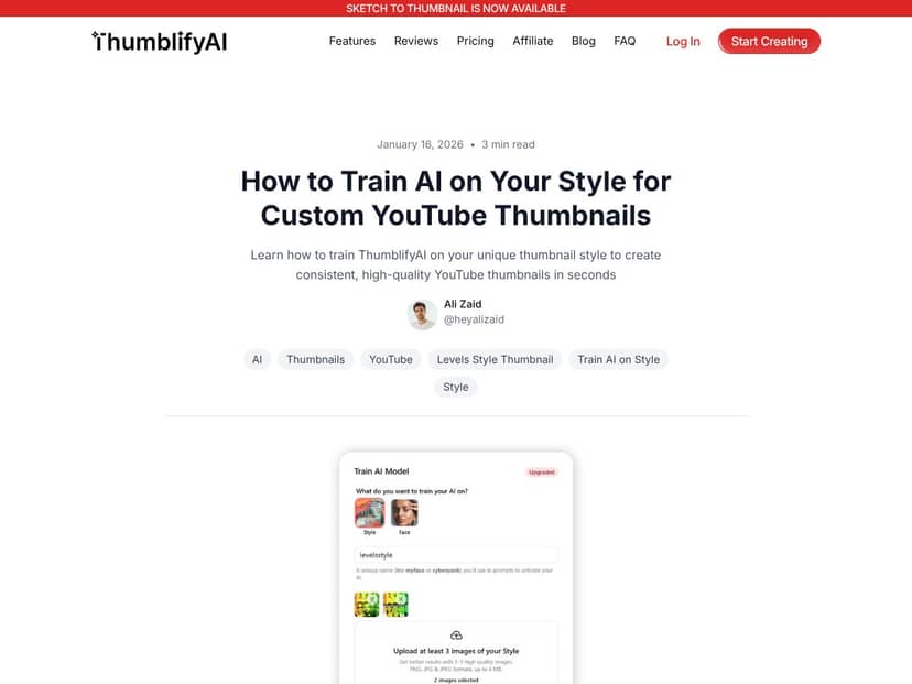 Train Custom AI on Face & Style screenshot