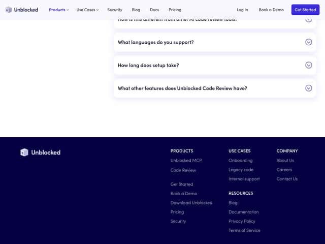 Unblocked Code Review interface