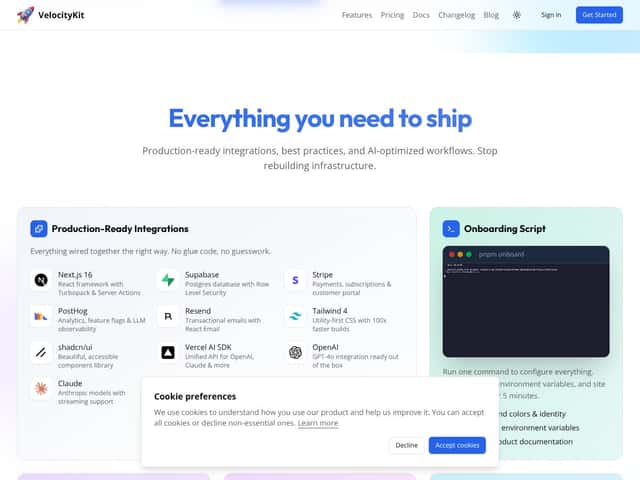 VelocityKit interface