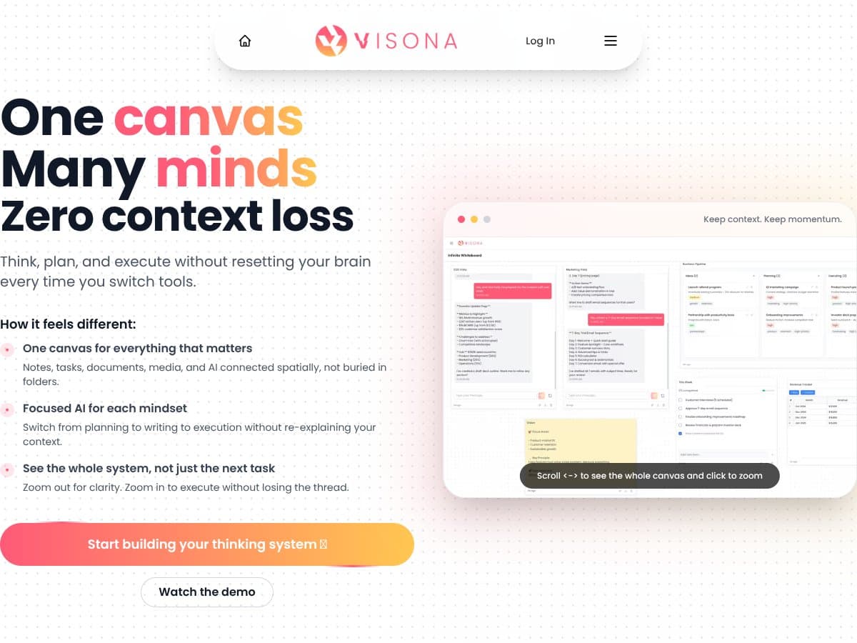 VISONA - The most powerful canvas screenshot