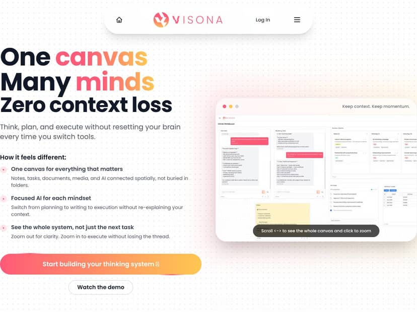 VISONA - The most powerful canvas screenshot